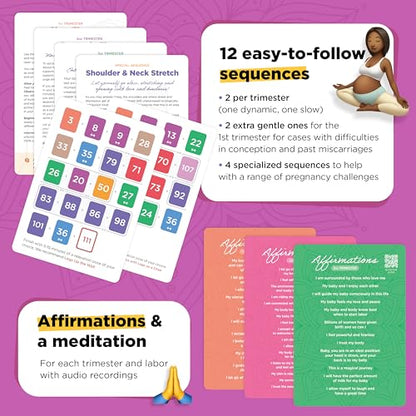 WorkoutLabs Prenatal Yoga & Ayurveda Cards – Healthy and Conscious Pregnancy Guide with Ancient Wisdom in a Modern Way · Premium Cards and Book Set for Pregnant Women and Prenatal Yoga Teachers
