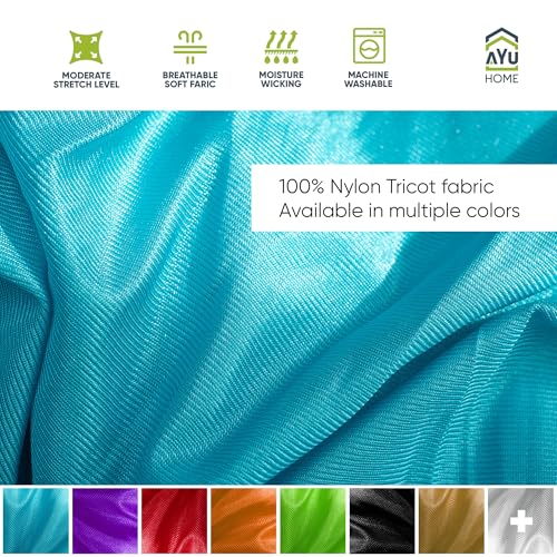 AyuHome Aerial Silks Yoga Swing Aerial Hammock Kit for Home | Premium aerial silks yoga swing kit with rigging hardware for aerial yoga, gymnastics, and home fitness - color: Aerial silk - Blue New