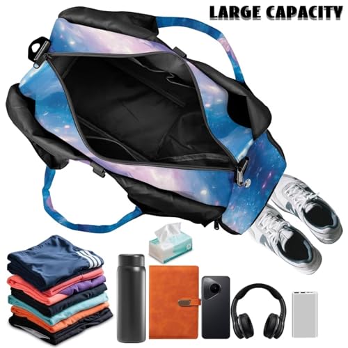 Gym Bag with Yoga Mat Holder Large Tote Bag With Multi Pockets for Women Men Dry Wet Separated Pocket Carryall Yoga Tote Bag for Pilates Travel Workout Office - color: Butterfly Tie-Dye