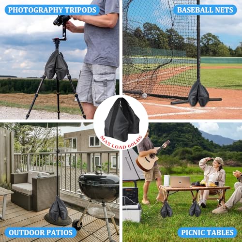 120LBS Large Sandbags Tripod Weights for Photography Set of 2, 1680D Oxford