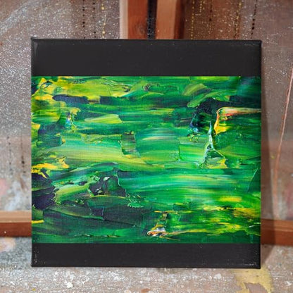 2 Pack Black Canvas Panels 7.87 X 7.87 X 0.59 in Artist Stretched Canvas for Oil Painting Blank Painting Panels for DIY Art Projects Home Decor Gifts