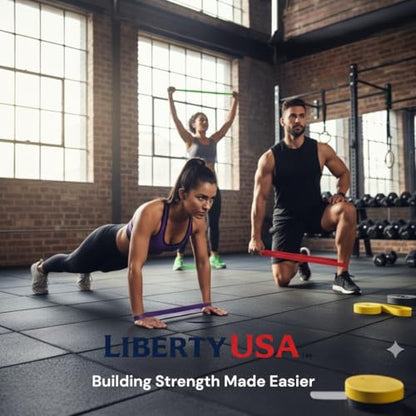 LibertyUSA Resistance Bands, Pull Up Assist Bands - Workout Bands for Strength Training, Exercise, Stretching, Physical Therapy, Fitness for Men & Women