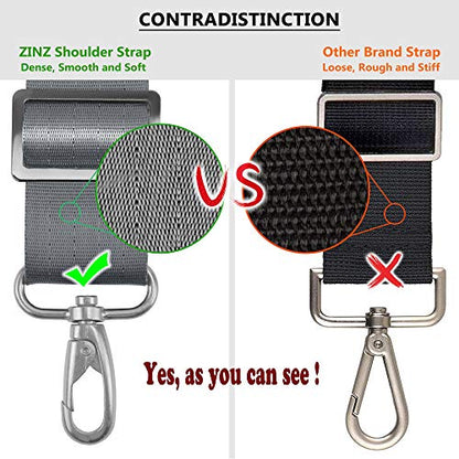 ZINZ 가방 어깨끈, 패딩 처리된 조절 가능한 어깨끈 교체품, Dg02y01 - color: Dg02y01, size: 57 inch