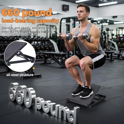 Adjustable Incline Calf Stretcher Board, Non-Slip Ankle Foot Stretch Slant Board for Plantar Fasciitis Relief, Ankle Correction Leg Muscle Fitness Stretching Platform