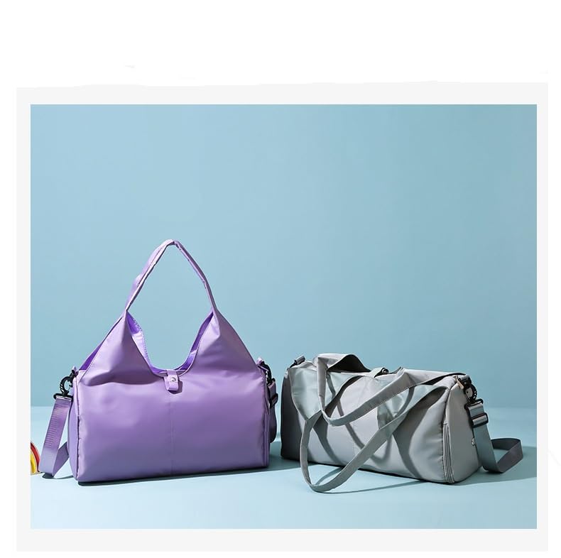 Yoga Gym Bag -Large Capacity Gym Bag with Yoga Mat Holder Water Resistant Workout Bag for Travel Workout Daily - color: Purple