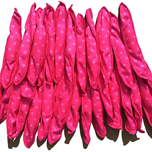 Aimin Soft Satin Sponge Overnight Curlers for Heatless, Long Hair Curls (20 pcs, pink) - color: pink-20