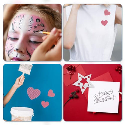 12 Pcs Drawing Stencil Geometric Stencils Circle Square Heart Star Template Set for Painting Basic Shape Tracing Stencils Simple Drawing Stencils for Classroom Painting DIY Craft - size: Small