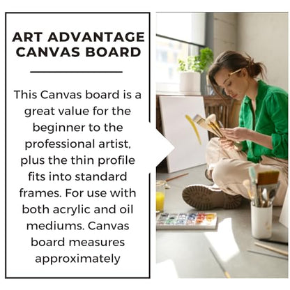 Art Advantage Canvas Board Recycled MDF 16x20 3pc - size: 16"x20" 3pc