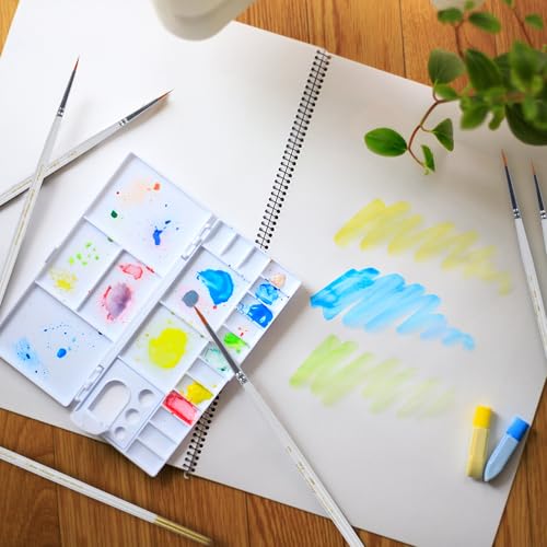 Fine Detail Paint Brush Set, 6 Pieces Miniature Art Brushes for Fine Detailing,Art Painting - Acrylic, Watercolor, Oil - Miniatures, Models, Airplane Kits, Nail
