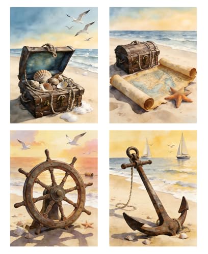 DOTSOPS 5D Treasure Map Diamond Painting Kits for Adults Diamond Art Kits | Crafts DIY Round Full Drill Painting,Gem Art for Beginner,Home Wall Decor Gift 11.8 x 15.7 Inches - color: Treasure