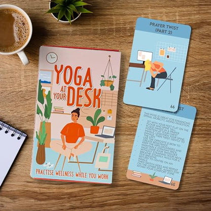 Yoga at Your Desk | Desk Yoga | Wellness Card Pack | Chair Yoga
