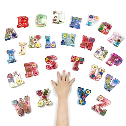 4 inch 26 Pack English Letter Silicone Mold - Alphabet Capital & Large Letter Resin Casting Mold - color: letter-4inch-26-pack