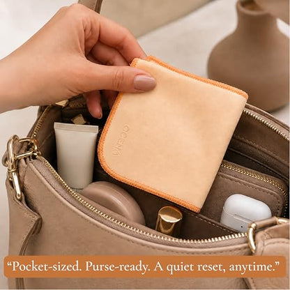 OCENA Pocket Sweat Towels & Microfiber Handkerchiefs, 5-Pack, 10 x 10 in - color: Beige