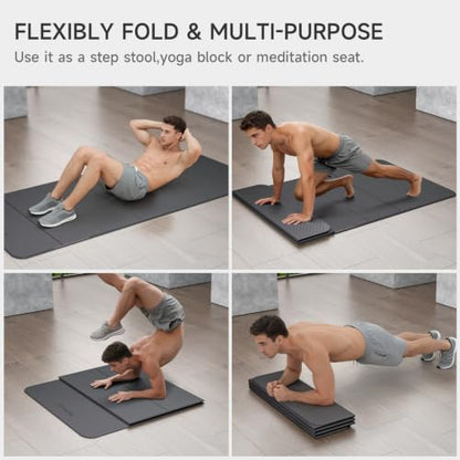 7-Fold Yoga Mat 74"x31" - color: Black