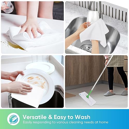 HOMEXCEL White Microfiber Cleaning Cloth, Microfiber Towels for Car,12 PK | Lint Free Wash Cloths, Cleaning Rags for Household, Car Wash Towels for Detailing Drying, Scratch-Free, 11.5"X 11.5" - color: White