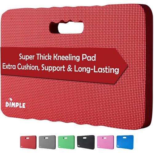 Dimple Kneeling Pad, High Density Thick Foam Comfort Kneeling Mats | for Gardening, Yoga Exercise, Garden Cushions, Knee Pads Red - color: Red, size: Single