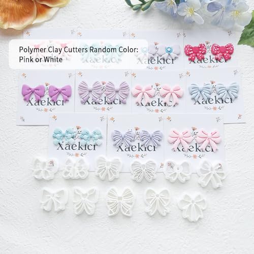 11-Piece Bow Shape Clay Cutters Set - Pink Craft Stencils for DIY Modeling Compound, Polymer Clay, and Scrapbooking, Creative Design Tools for Hobbyists and Makers - color: I color