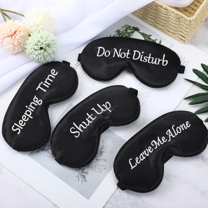 Geyoga 8 Pack Silk Funny Sleep Masks for Women Sleep, Dark Colors - color: Dark Colors
