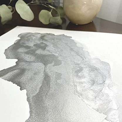 Gold and Silver Alcohol Inks(.5oz) with Ink Air Blower - .5oz Metallic Alcohol Pigment Resin Dye, Alcohol Inks for Epoxy Resin - Mini Craft Air Blower for Card Making, Embossing, Inks, etc