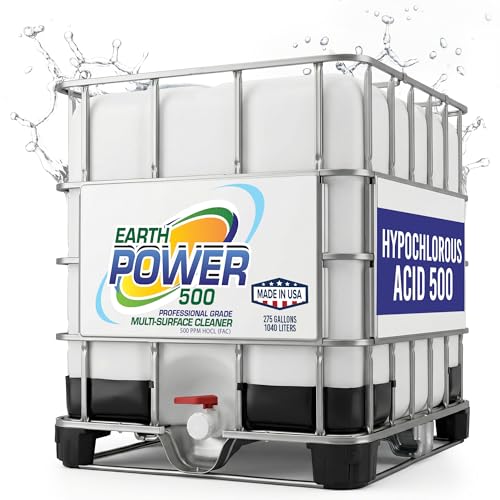 Earth Power Hypochlorous Acid 500 PPM Multipurpose Cleaner – 500 Gallon - style: 500 Gallons