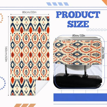 Hahafelt 2 Pack Car Seat Towel Cover with Storage Bag, Aztec Artisans | 63 x 32 in Car Towel Seat Cover Non Slip Waterproof, Gym Workout Swimming Running, Machine Washable Sweat Absorbent Protector - style: Aztec Artisans