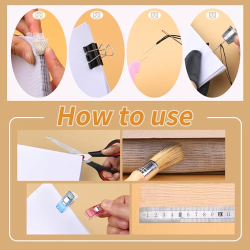 Book Binding Kits Bookbinding Kit Book Binding Materials Bone Folder Tool | 41 Pcs Bookbinding Supplies Book Making Kit with Binding Ribbon Brush Waxed Thread, Awl for Bookbinding - color: 41 Pcs Style A