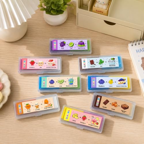Scented Kneaded Erasers, 10 Colors & 10 Scents, Soft Kneadable Erasers for Drawing, Sketching, Graphite & Charcoal, Putty Eraser with Individual Storage Cases (24, 10 Colors)
