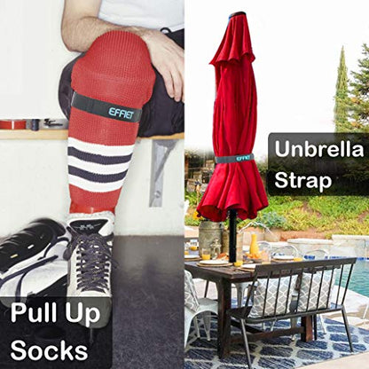 12 Packs Fastening Cord Wrap 1 x 24 Inches Hook and Loop Cinch Straps, EFFIET Adjustable Adhesive Extension Hose Storage Strap, Securing Bike Sleeping Bag for Yoga Mat