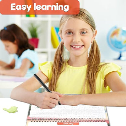 chiazllta Grooved Cursive Handwriting Workbook with Disappearing Ink Pens Magic Reusable Grooved Cursive Writing Practice for Beginners Kids Kickoff Workbook Homeschooling Supplies (Jokes & Riddles) - style: Jokes & Riddles