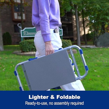 Aimerla K5 Foldable Kneeler Seat - Heavy Duty (Detachable Cloud Kneeler Pad) - Garden Stool - 2 Large Tool Bags - Portable Bench for Indoor & Outdoor - size: K5-Blue