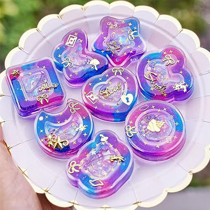 Resin Shaker Molds Set Kawaii Charms Pack of 41 Silicone Trays Precision Tip Applicator Bottle Kit Bundle - color: 2inch Kawaii Charms Craft Pack of 41