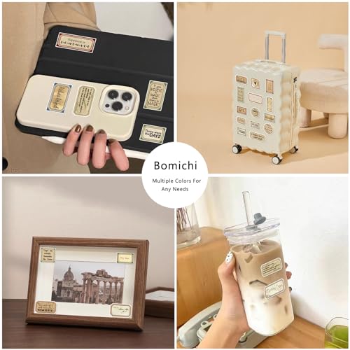 Bomichi 94 Pcs Vintage Label Stickers, Retro Tag Aesthetic Stickers for Scrapbooking Junk Journal Bullet Journal Collage Diary DIY Crafts - style: lable-3