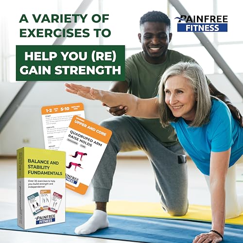 30 Exercise Cards Balance & Stability 3X5'', Beginner to Intermediate
