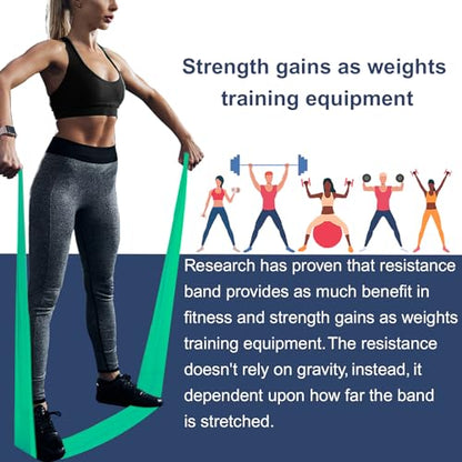 A AZURELIFE Flat Resistance Band Set (3 Pieces Total) Exercise Bands and Premium Durable Stretch Strap with Loops