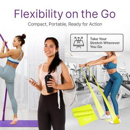 Leg Stretcher Strap with Door Anchor and Resistance Band, Splits Trainer | Home Flexibility Trainer for Splits, Ballet, Dance, Cheer, Yoga, Gymnastics, Pole and Taekwondo, Kids to Adults, All Levels - color: Royal Purple