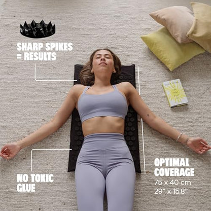 ShaktiMat Acupressure Mat for Tension Release & Relaxation, Level 2 Black - color: Black, size: Level 2