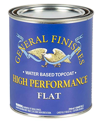 General Finishes High Performance Water Based Topcoat, 1 Quart, Flat - color: Flat, size: 1 Quart