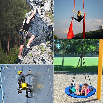 PACEARTH Swing Swivel 35KN Breaking Strength 360° Rotator Safety Rotational Device Hanging Accessory for Rock Climbing, Hanging Hammock, Web Tree Swing, Aerial Dance, Children's Swing Spinner Hanger
