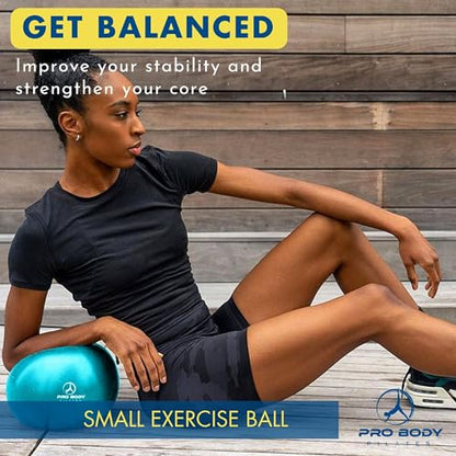 ProBody Pilates Ball Small — 9 Inch Small Yoga Ball - color: Sky