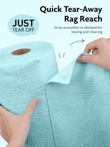 Fantasticlean Microfiber Cleaning Cloth Roll- 75 Sheets, 12" x 12" (Blue) - color: Blue, size: 75 pack