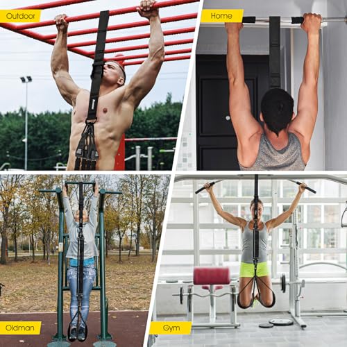Ayombo Pull Up Assistance Bands, Resistance Bands for Pull Up Bar Workout, Adjustable Heavy Duty Pull Up Assist Equipment with 4 Assistance Bands, Home Gym Fitness Exercise Strength Training - color: 1-Black
