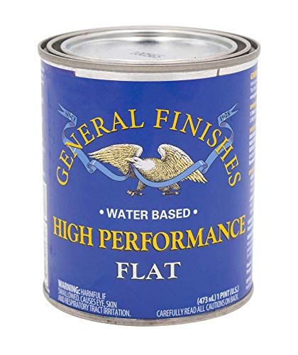 General Finishes High Performance Water Based Topcoat, 1 Pint, Flat - color: Flat, size: 1 Pint