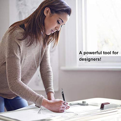 Metric A3 Drawing Board Drafting Table Multifunctional Drawing Board Table with Clear Rule Parallel Motion and Angle Adjustable Measuring System - size: Metric