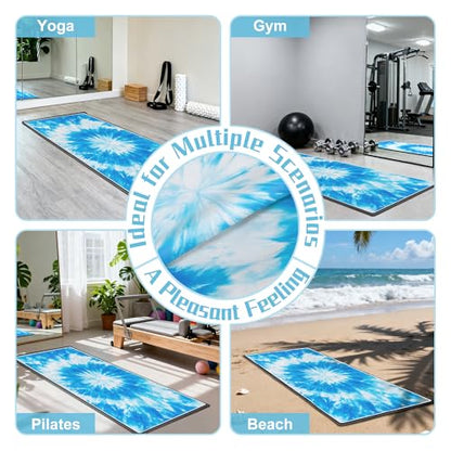 Non-Slip Yoga Towel, 2 Pack, 72x27 Inches, Machine Washable, Gradient Pattern