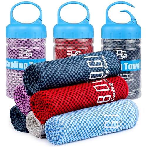 BOGI Cooling Towels for Neck and Face, Soft Breathable Cool Towel for Instant Cooling Stay Cool for Yoga, Sport, Gym, Camping, Running & More Activities - color: Navy Blue, size: 40.00" x 12.00"