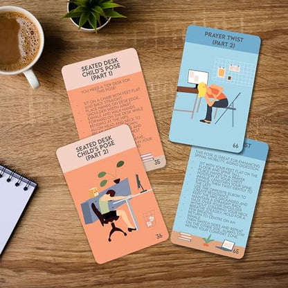 Yoga at Your Desk | Desk Yoga | Wellness Card Pack | Chair Yoga