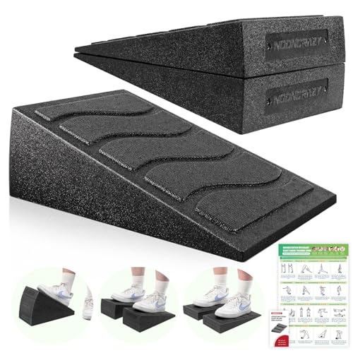 Squat Wedge Block, 960 LBS Weight Capacity, Slant Board for Calf Stretching - color: Classic&Black