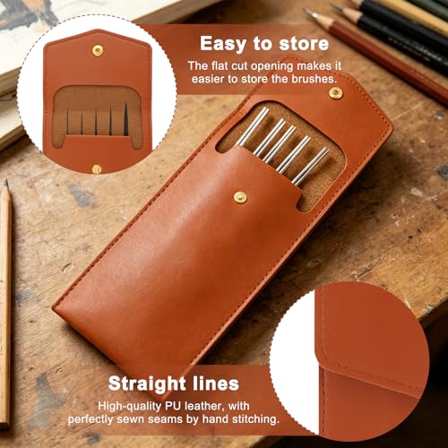 5 PCS Long Liner Paint Brushes with Storage Box, Detail Paint Brushes, Highly Flexible Liner Brush, Extra Long Fine Point for Acrylic Oil Scroll Outlining Drawing