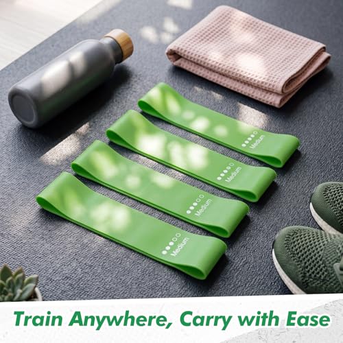Shappy 30 Pcs Mini Resistance Band Bulk Exercise Bands for Women Men Resistance for Leg Workout Gym Home Gym Strength Training Yoga Glutes - color: Green