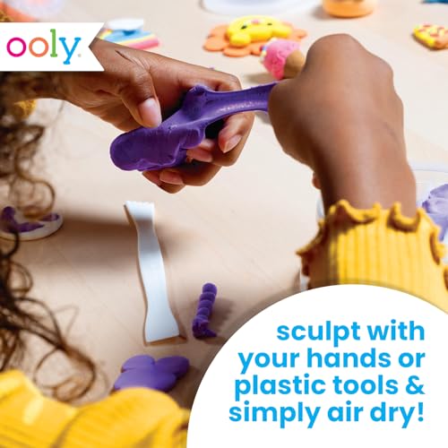 Ooly Creatibles Air Dry Clay for Kids, Includes 3 Reusable Cases, 12 Colors | Ages 6+, Includes 3 Shaping Tools, Modeling Clay, Fun Play Dough Craft Kit, Sculpt Fun Lion, Cat, Bear, Gift for Kids - style: 12 Colors Complete Set
